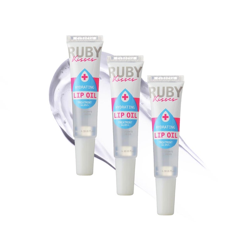 Ruby Kisses Hydrating Lip Gloss Clear Hydrating Lip Gloss (3 PACK) - Image 1