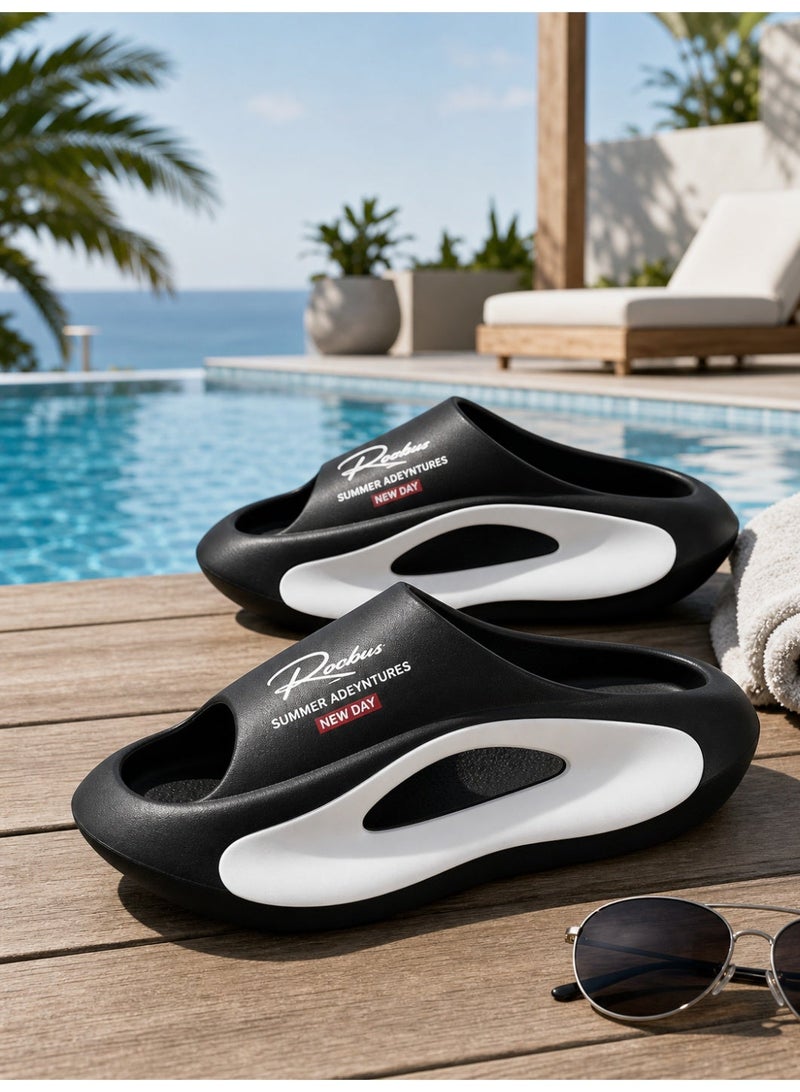Men's Summer Outdoor Slip-On Slippers, Casual Beach Pool Sandals for Home, Garden, Travel and Daily Wear - Image 5