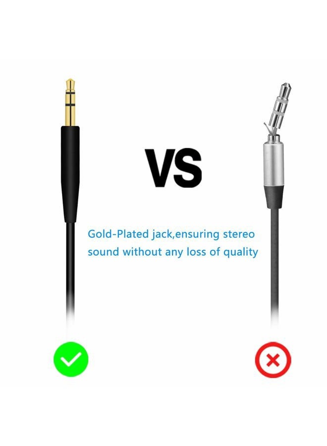 Toeasor Replacement Audio Cable Aux Cord 3.5mm to 2.5mm Wire Compatible with Bose 700 QuietComfort QC45 QC35II QC35 QC25 Noise Cancelling Headphones, SoundTrue Soundlink On-Ear 2 OE2 OE2i Headphones (No Mic) - Image 3