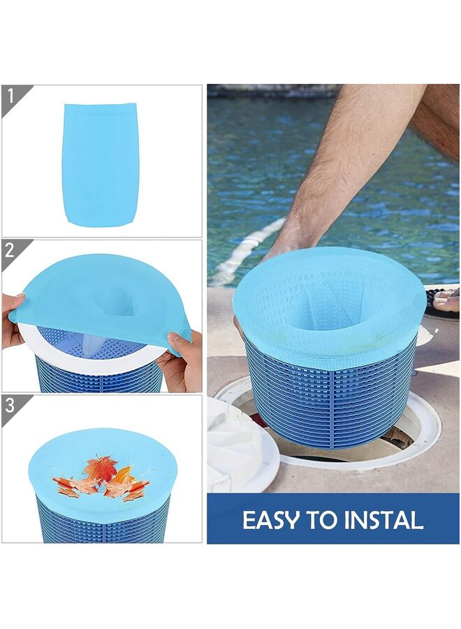 LAMAY 30PCS Pool Skimmer Filter Socks for Above Ground and Inground Pool Skimmer Basket, Pool nets for Cleaning, Ultra Fine Mesh Screen Socks for Pool Skimmer Basket with a Bag for Storage ( - Image 4