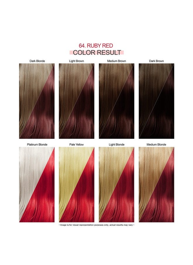 Adore - Semi Permanent Hair Color Vegan And Crueltyfree Hair Dye 4 Fl Oz 064 Ruby Red (Pack Of 1) - Image 1