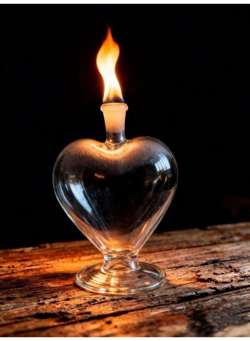 Premium Heat Resistant Glass Oil Lamp Bottle Medical Grade High Borosilicate Material for Long lasting Use (Random color)