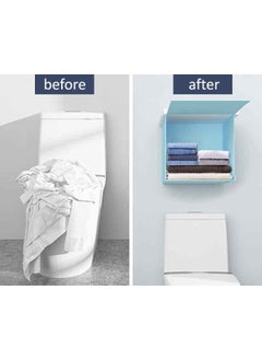 mriya MRIYA Multipurpose Wall Mounted Cloth Storage Cabinet, Self Adhesive Bathroom Cabinet for Wall Modern & Stylish with Pictures Space-Saving Storage Bathroom Cabinet Bathroom Accessories Mural Box  - Image 4