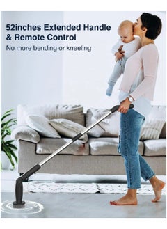 LDQ LDQ Electric spin scrubber, Electric cleaning Brush, Screen Display, Replaceable 8 brush Head, Adjustable Extended Handle, 360 Cleaning Brush Bathroom, Bathtub, Tiles, USB-C, Charging Cable.  - Image 2