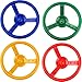 Haconba Steering Wheel Playset Plastic Swingset Steering Wheel Playground Pirate Ship Wheel Accessories for Kids Outdoor Garden Backyard Playroom Tree House Playground RedBlueGreenYellow 4 - Image 2