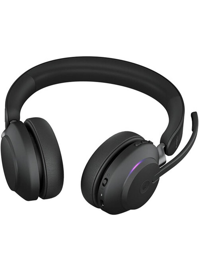 Jabra Evolve2 65 UC Stereo Wireless Headset Black with Link 380a USB-A Bluetooth Adapter, 40mm Speakers, 3-Mic Noise-Cancelling Technology, Bluetooth 5.0, 37-Hour Battery, 35-Hour Talk Time, 30m Range, Busylight, SafeTone | 26599-989-999 - Image 4
