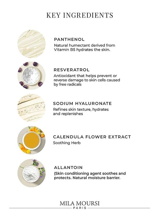 Mila Moursi Facial Cleansing Foam | Gentle Skin Cleanser and Makeup Remover with Apricot Kernel Oil, Allantoin, Arnica Flower, Calendula Flower, and Hyaluronic Acid | Restores pH Balance and Promote - Image 2