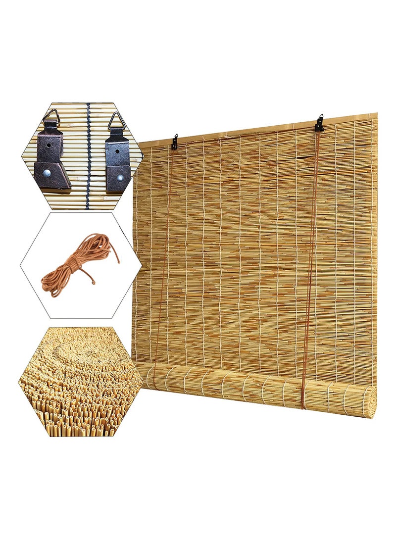 LINGWEI Bamboo Blinds Outdoor Retro Bamboo Roller Blinds Privacy Window Roller Blinds Balcony Decoration Sunshade Curtains Bamboo Curtain Hanging Blind  - Image 3