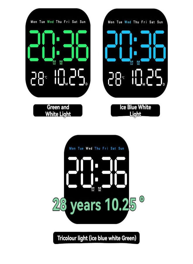 Multifunctional clock LED electronic clock living room fresh wall clock can be hung or stood dual-purpose clock - Image 3