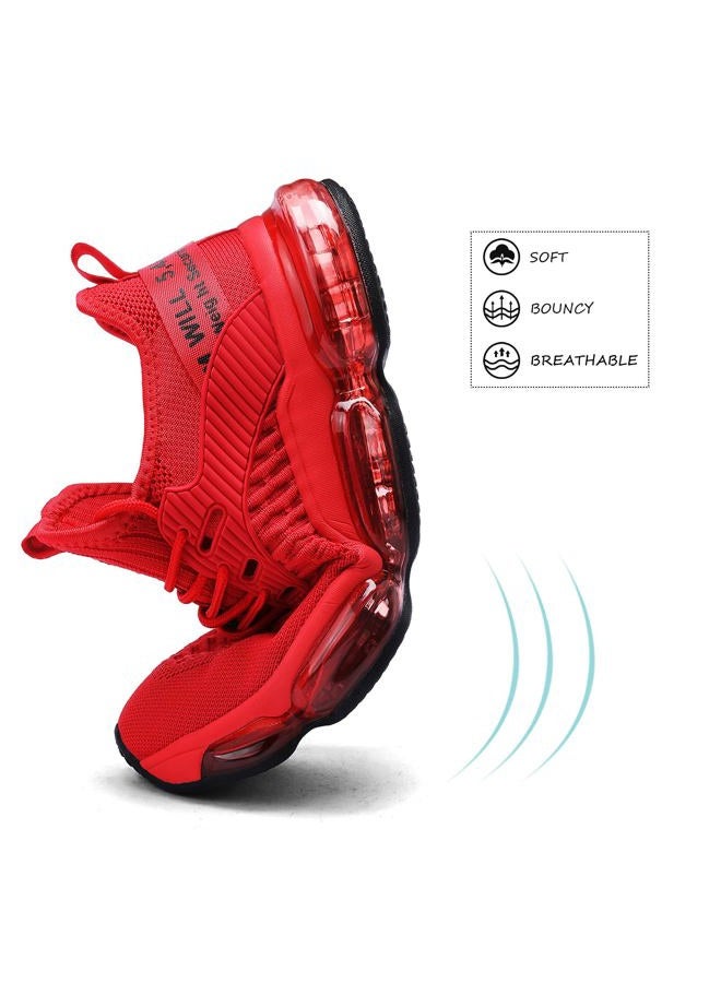 Kapsen Mens Running Shoes Air Cushion Tennis Walking Sneakers Casual Sport Gym Jogging Red 7 - Image 4