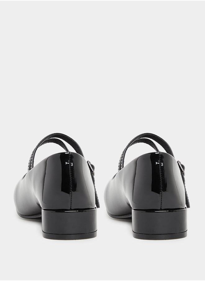 Styli Solid Double Strap Ballerina Shoes  - Image 5