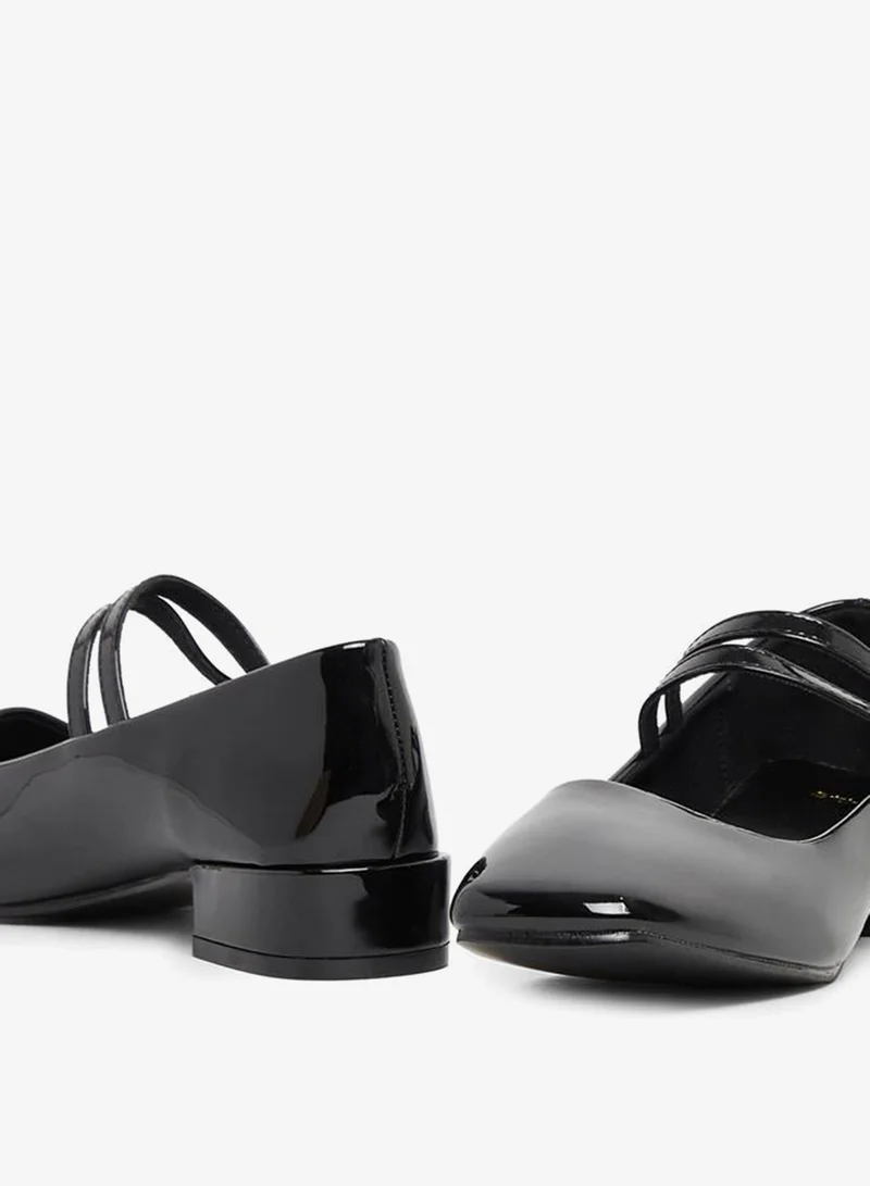 ستايلي أحذية راقصة الباليه الصلبة ذات حزام مزدوج