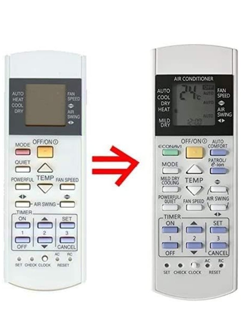 ELTRAZONE Replacement for Panasonic Air Conditioner Remote Control CS-E12EKU CS-E18EKU CS-E21EKU CS-E9EKU A-FPE12EKU (Display in Both Fahrenheit and Celsius) with battery - Image 3