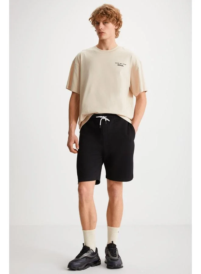 Grimelange UNCERTAIN Men's Comfort Fit Black Shorts & Bermuda.