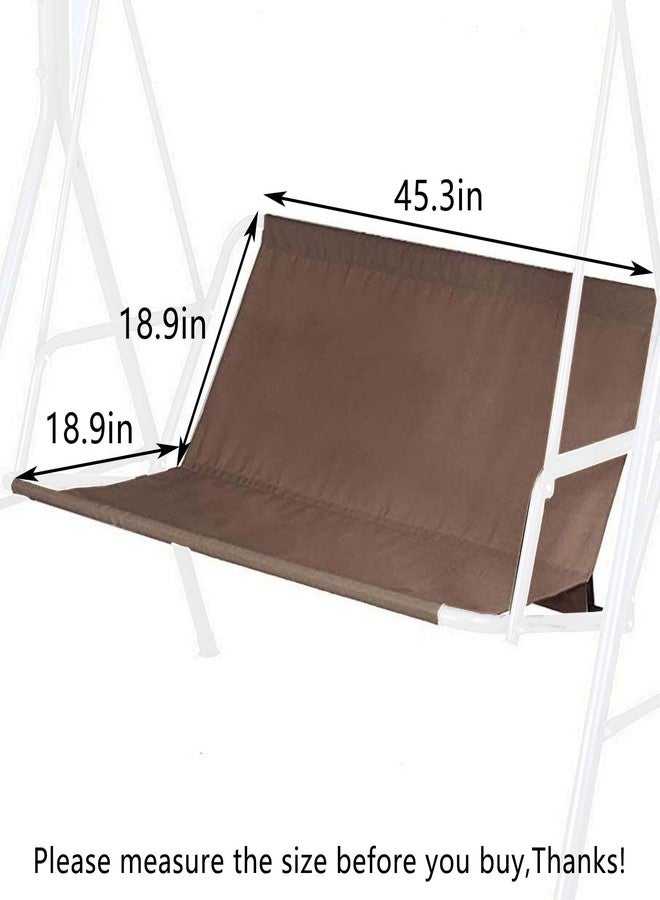 Typutomi Swing Seat Cover Replacement, 600D Thickened Oxford Waterproof Chair Bench Replacement Cover Outdoor Swing Cushion Cover for 2/3 Seat Patio Garden Swing Chair(Coffee, S - 45.3x18.9x18.9in) - Image 3