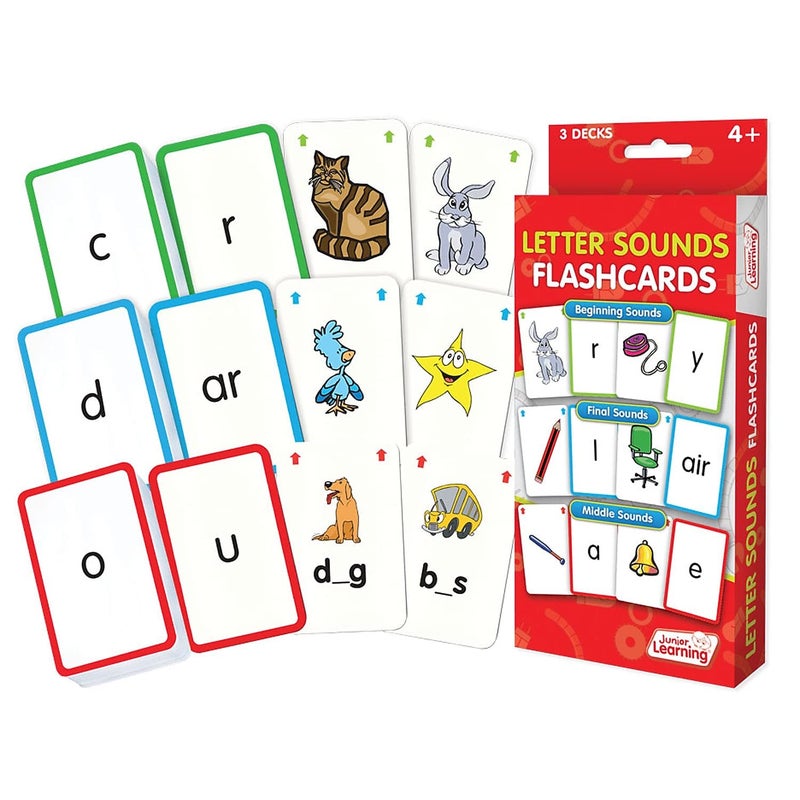 Junior Learning JL202 Letter Sound Flashcards Medium - Image 1