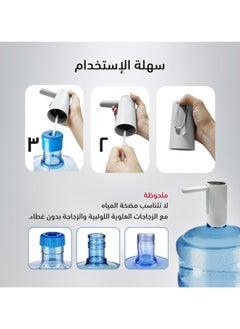 Generic مضخة مياه كهربائية قابلة للطي، مضخة مياه ذات سعة عالية، تصميم منخفض الضوضاء، مدمج، قوي وسهل الاستخدام، مثالي للتخييم المنزلي والمكتب (أسود أو أبيض)  - Image 3