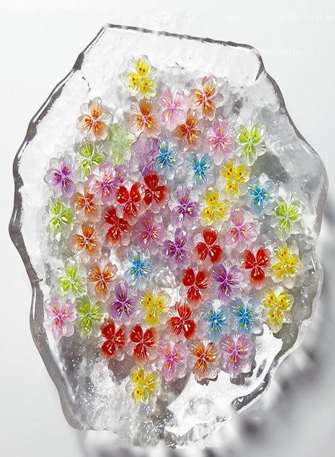 LIFOOST 50pcs 3D Colorful Flower Nail Charms, Resin, 7 Colors, Flower Shape, Nail Art Charms - Image 3