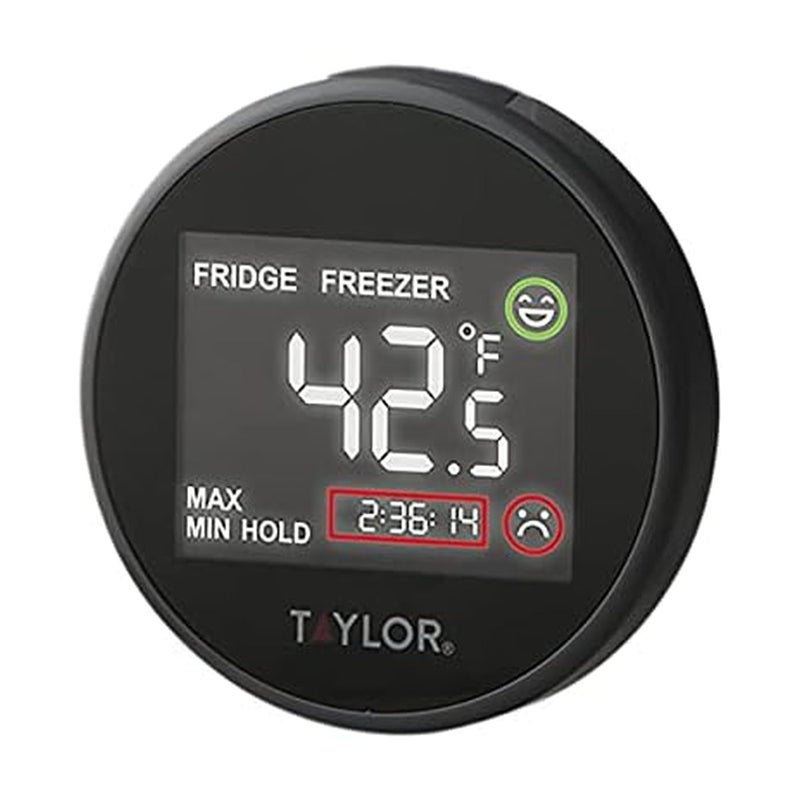 Taylor Digital Kitchen RefrigeratorFreezer Kitchen Thermometer with Time Monitor