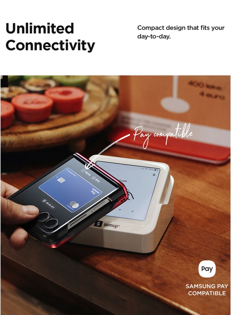 VRS Design غطاء حماية حديث من تيرا غارد لجهاز سامسونج جالاكسي زد فليب 7 (2025) مع [حماية شاشة مدمجة] وحماية المفصل - أزرق داكن - Image 5