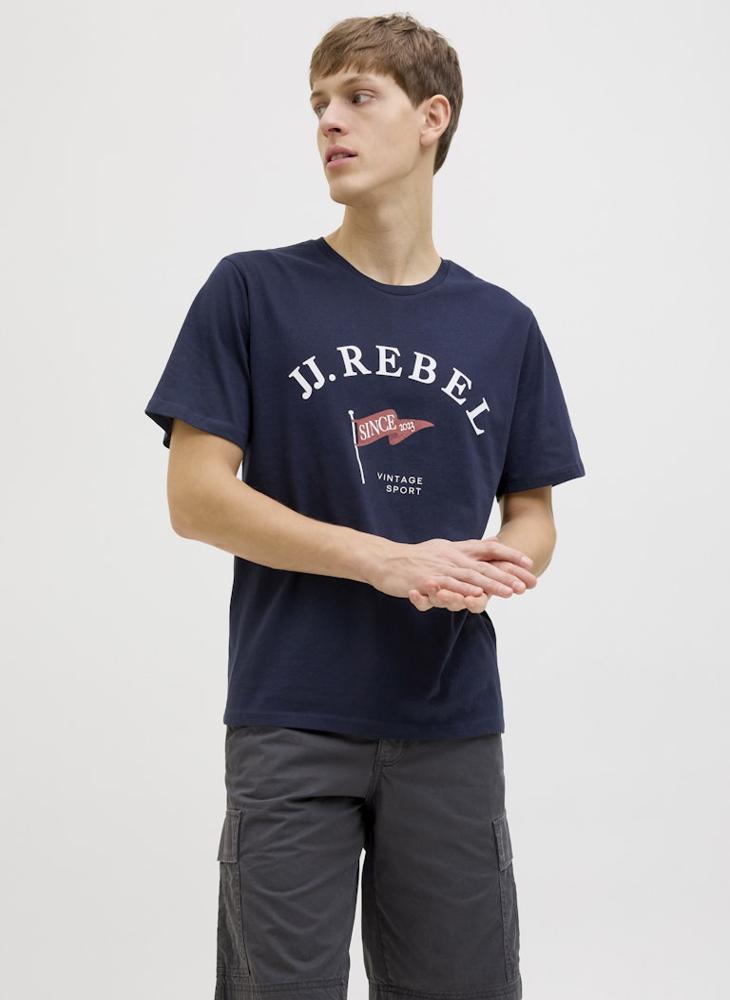JJ Rebel by Jack & Jones Jrebpreppy Tee Ss Crew Neck T-Shirt  - Image 1