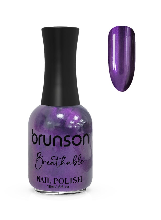 brunson طلاء أظافر قابل للتنفس طلاء أظافر حلال صديق للوضوء سريع الجفاف نباتي طويل الأمد وسهل التقشير 18 مل BH313