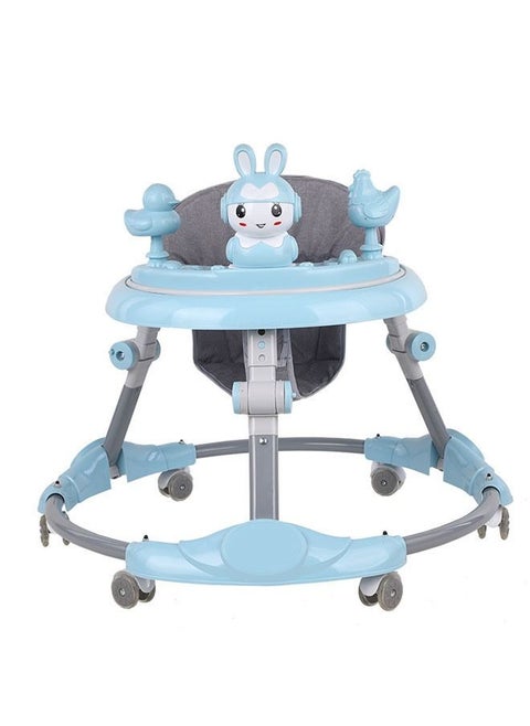 Lightweight Collapsible Comfortable Baby Walker  Anti-Rollover Adjustable Seat Pad