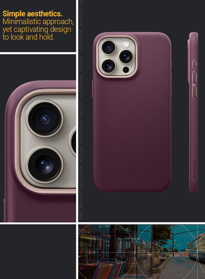 Caseology Nano Pop Mag iPhone 15 Pro MAX MagSafe Case Cover Military Grade - Burgundy Bean - Image 3