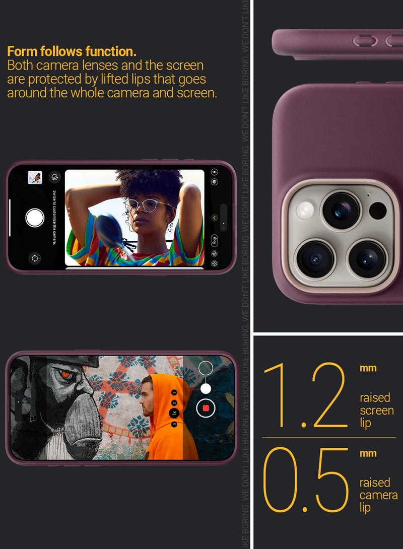 Caseology Nano Pop Mag iPhone 15 Pro MAX MagSafe Case Cover Military Grade - Burgundy Bean - Image 5