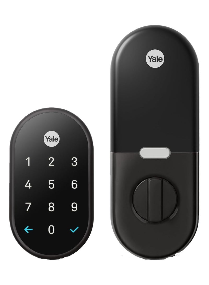 Google Nest x Yale Smart Lock – Keyless Entry, App Control, Tamper-Proof Security – Black Suede