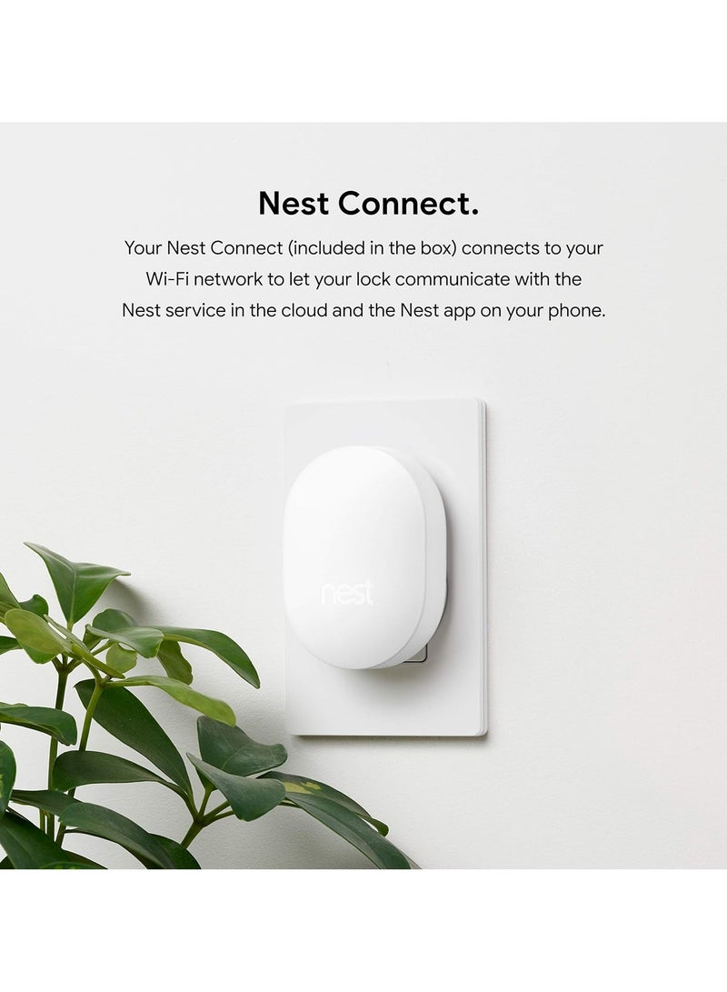 Google Nest x Yale Smart Lock – Keyless Entry, App Control, Tamper-Proof Security – Black Suede