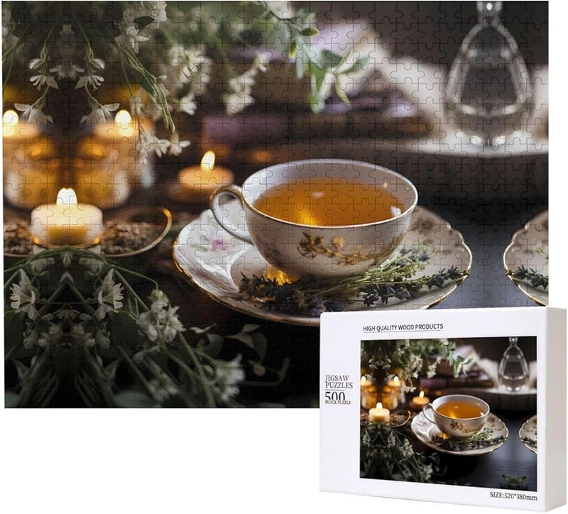 Phayah Fine Tea Bowl Jigsaw Puzzle 500 Pieces For Adults Home Decor Gift 20 4 X 15 Inches - Image 1