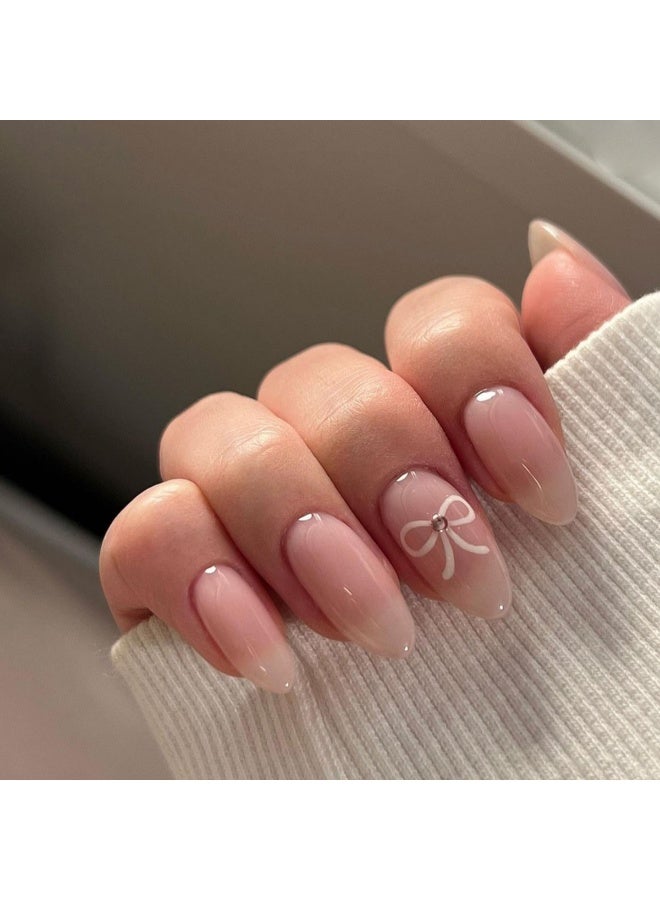 Kanza 24Pcs Press on Nails, False Nails, Fake Nails Set for Women Girls Nail Art Accessories, Press On Nail with Glue Stickers for Easy Apply, Stick On Fingernails Set - Image 2