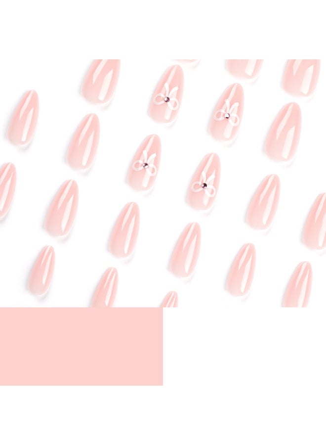 Kanza 24Pcs Press on Nails, False Nails, Fake Nails Set for Women Girls Nail Art Accessories, Press On Nail with Glue Stickers for Easy Apply, Stick On Fingernails Set - Image 5