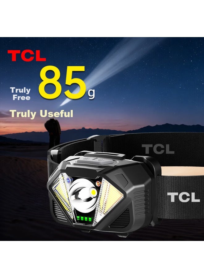 Tcl Outdoor Headlamp High Brightness Ultra-long 72-hour Battery Life Head-worn Night Fishing New Dual Lithium Battery - Image 1