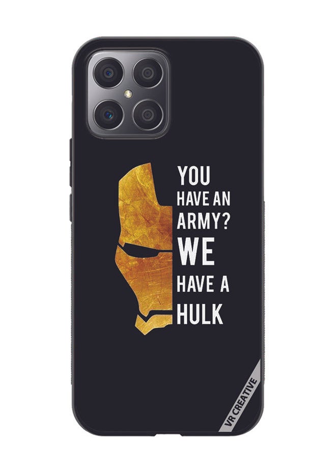 Protective Case Cover For Honor X8 Hulk Caption Design Multicolour