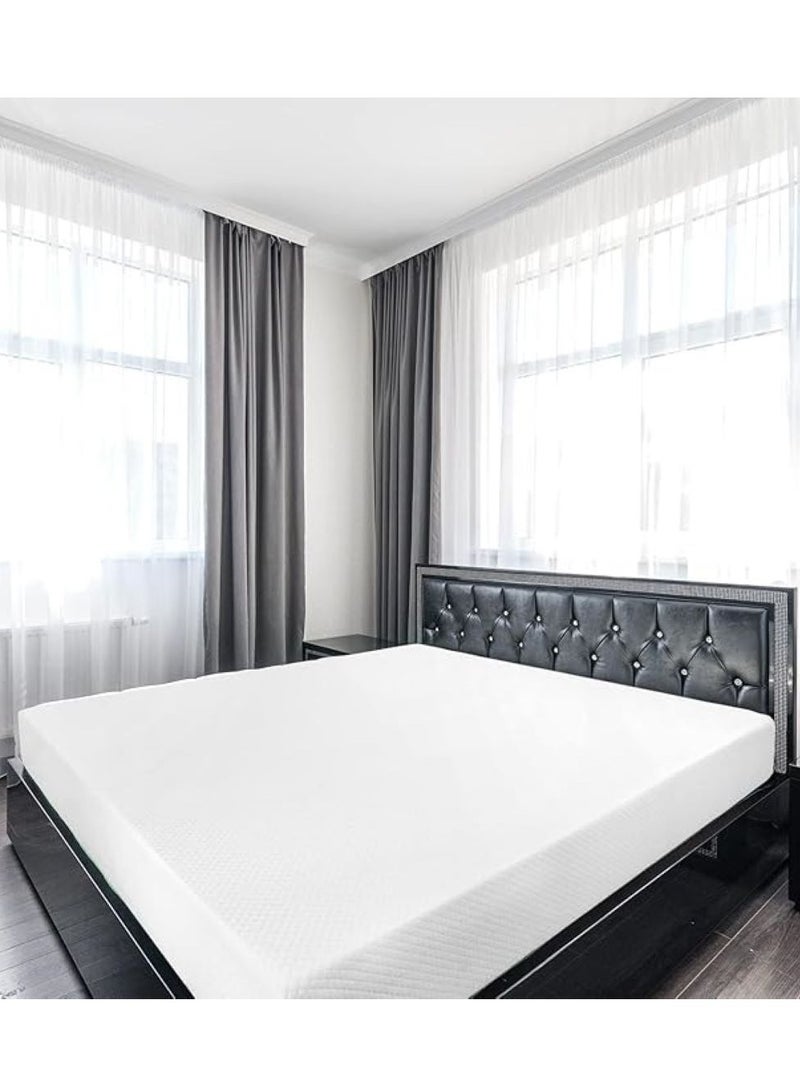 SKY-TOUCH Compressible Mattresses, Tencel Jacquard Knitted Fabric, Independent Spring, High Density Foam, Soft, 150x190x20 cm - White - Image 1