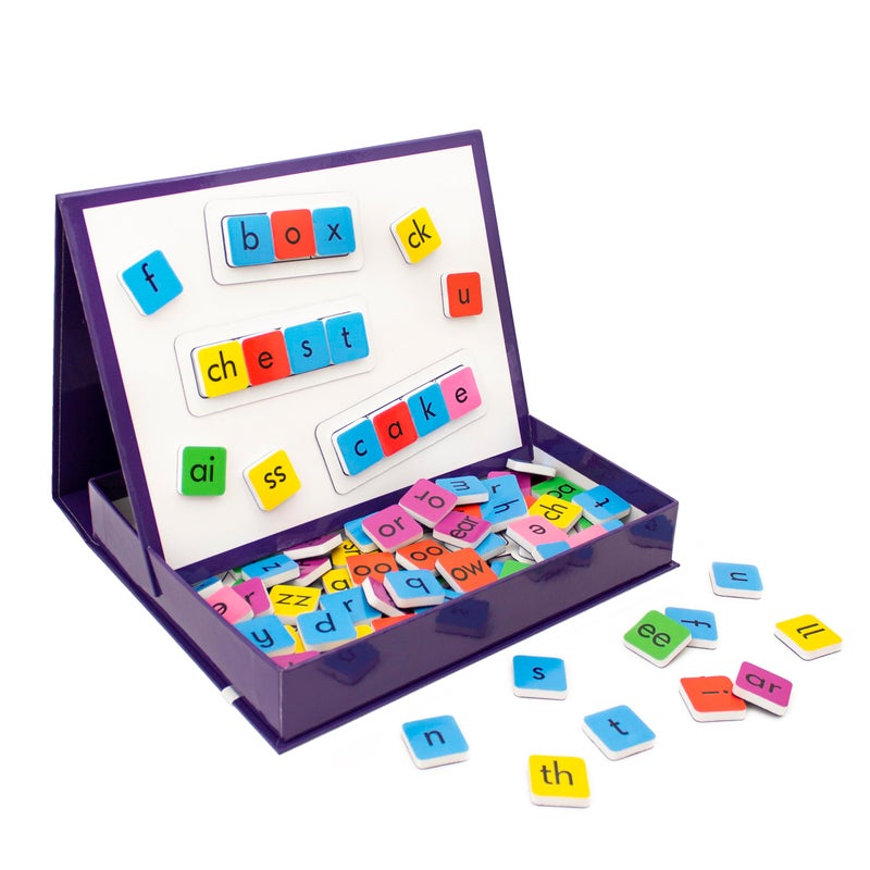 Junior Learning Rainbow Phonics Tiles with Builtin Magnetic Board Multi - Image 2