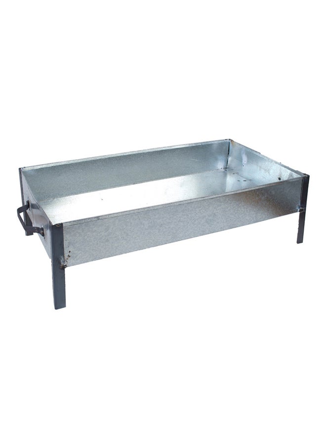 AL SANIDI Charcoal grill for trips, Portable Charcoal Grill, Silver, Size 35*60 Cm  - Image 1