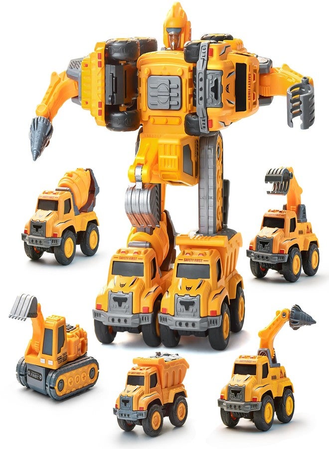 stochastic box 5 in 1 Transform Robot Building Toy Set for Kids,Detachable Construction Transform Vehicles Set,STEM Toy Combine Trucks Transforming into Robot, Easy DIY Toys for Boys - Image 1