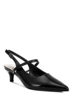 London Rag Kitten Heel Slingback Sandals in Black  - Image 2