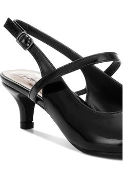 London Rag Kitten Heel Slingback Sandals in Black  - Image 5