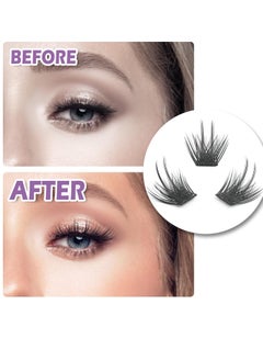 Generic FinyDreamy DIY Eyelash Extension Lash Clusters Sparkle 48 Clusters Lashes Reusable Artificial False Eyelash Clusters For That Authentic Eyelash Extension Look(12mm)  - Image 2