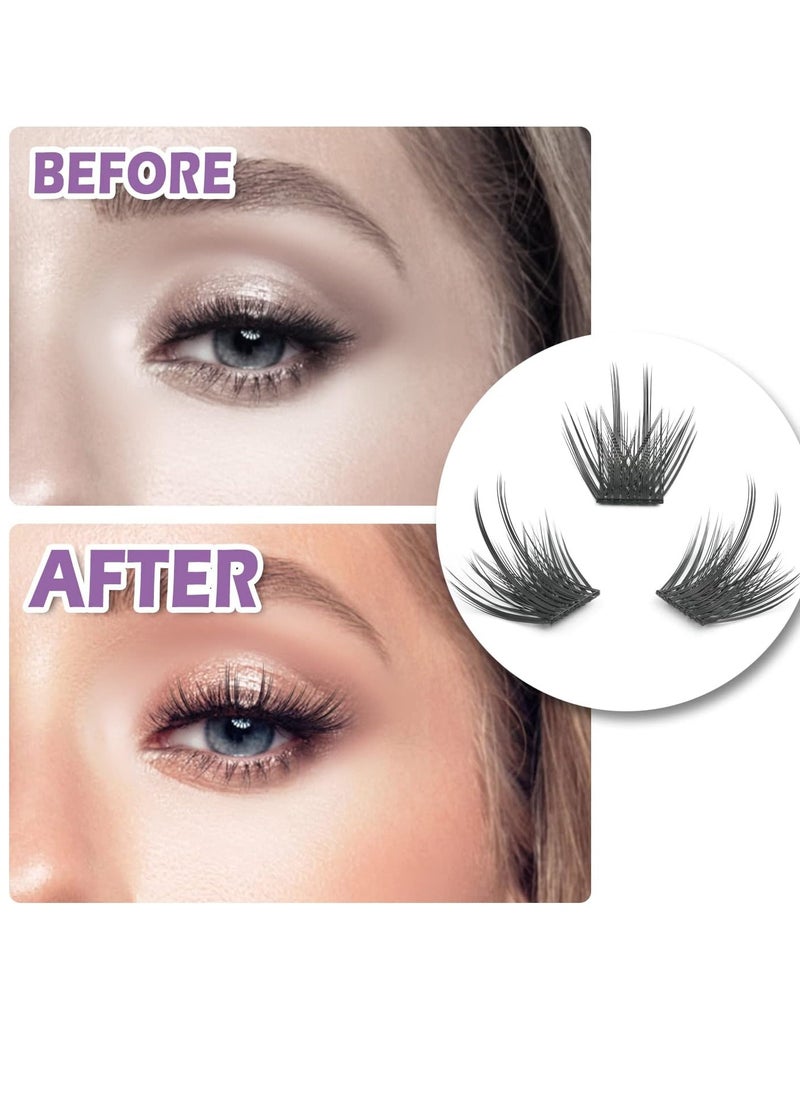 Generic - FinyDreamy DIY Eyelash Extension Lash Clusters Sparkle 48 Clusters Lashes Reusable Artificial False Eyelash Clusters For That Authentic Eyelash Extension Look(12mm) - Image 1