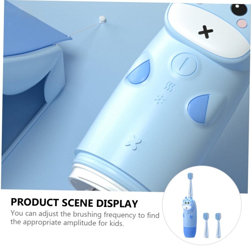 4 Piece Electric Toothbrush Set For Kids Boys Girls Sonic Vibration Toothbrush Colorful Cartoon Design Battery Not Included Ages 3 And Up - Image 5