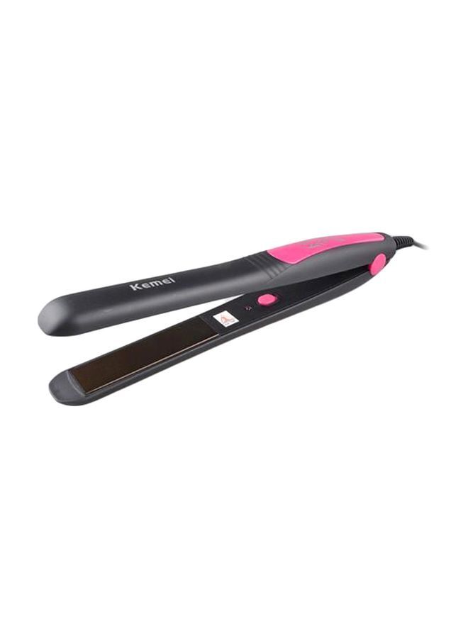 Loquat Professional Hair Straightener Black/Pink 26.7x3cm - Image 1