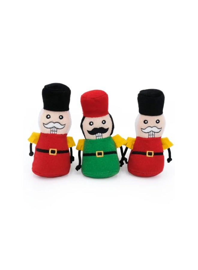 ZippyPaws Holiday Nutcrackers Miniz Dog Plush Toys