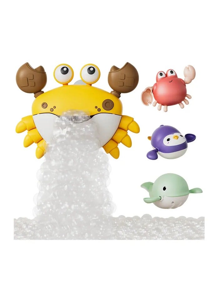 Tumama Kids Bubble Making Crab Toy With Bath Toys Set 4pcs - Image 1