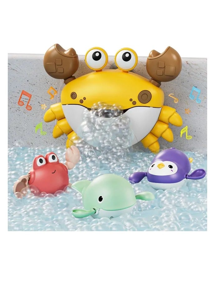 Tumama Kids Bubble Making Crab Toy With Bath Toys Set 4pcs - Image 2