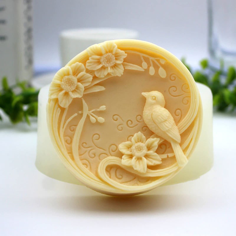 Handmade Bird Soap  Candle Mold  Silicone Ice Sculpture  Aroma Plaster Mold